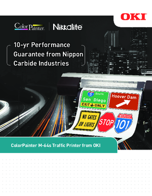 Brochure For OKI Data Seiko ColorPainter M 64s Traffic Printer Hardware