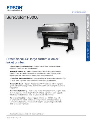 Download For Epson SureColor P8000 Printer Hardware
