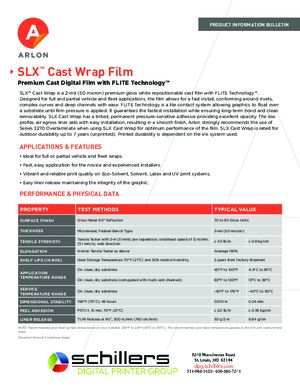 2 Mil Slx Gloss Cast Wrap With Flite Technology By Arlon Schiller S Digital Printer Group