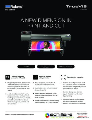 LG Brochure For Roland DGA trueVIS LG MG Series UV Printer Cutters